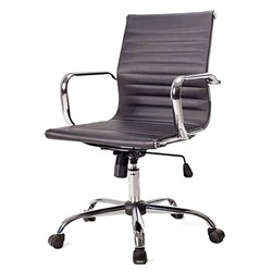 Line Office Chair With Arms Star Base Black/Chrome