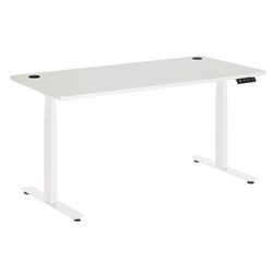 Amplify Electric Height Adjustable Desk Dual Motor White Top 1800x800mm White Frame
