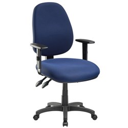 Advance 3 Lever High Back Task Chair With Arms Blue