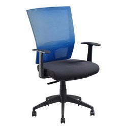 Advance Air Plus Chair With Adjustable Arms Blue/Alloy