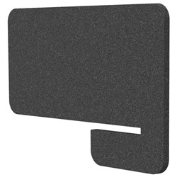 Boyd Acoustic Desk Divider Side Slot 800mm Sesame Grey
