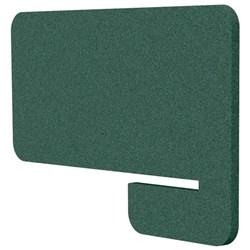 Boyd Acoustic Desk Divider Side Slot 800mm Forest Green