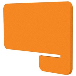 Boyd Acoustic Desk Divider Side Slot 800mm Orange
