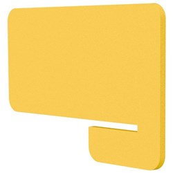 Boyd Acoustic Desk Divider Side Slot 800mm Yellow