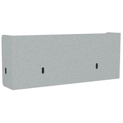 Boyd Acoustic Pod Desk Screen 1200mm Silver Grey