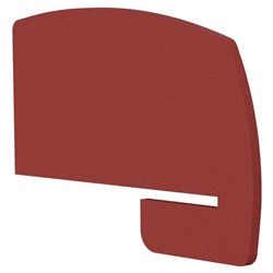 Boyd Acoustic Curved Desk Divider Side Slot 800mm Wine