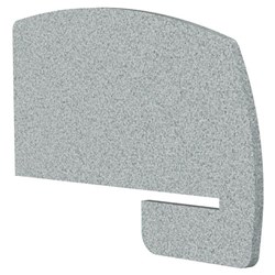 Boyd Acoustic Curved Desk Divider Side Slot 800mm Dark Silvery Grey