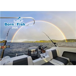 Easy2C Wall Calendar 2026 Born To Fish