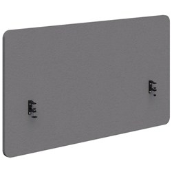 Fiord Acoustic Side Mount Desk Screen 800x1800mm Light Grey/Black