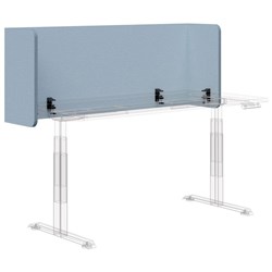 Fiord Acoustic Fold Wrap Around Desk Screen 1500x595mm Blue/Black