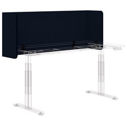 Fiord12 Acoustic Fold Wrap Around Desk Screen 1500x595mm Navy with Black Brackets