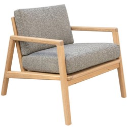 Akito American Ash Timber Occasional Chair 715x780mm Augustus Grey/Natural