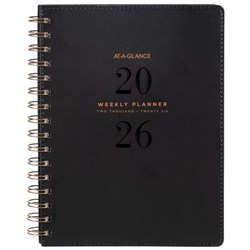 At-A-Glance Signature A5 Diary Week To View PU 2026 Black