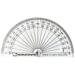 Taurus Protractor 180 degrees 10cm