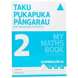 Warwick My Maths Book 2 Taku Pukapuka Pangarau 7mm Quad Alternating Pages 32 Leaves