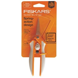 Fiskars Soft Touch No.5 Micro Tip Scissors Orange/Grey