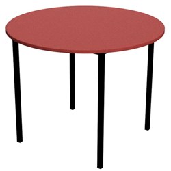 Zealand Round School Table 900x520mm Red