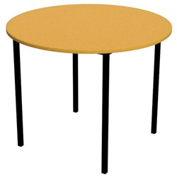Zealand Round School Table 900x520mm Yellow