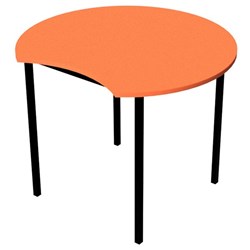 Zealand Scallop School Table 900x520mm Nesting Orange