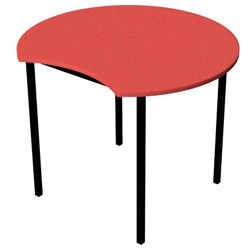 Zealand Scallop School Table 900x520mm Nesting Red