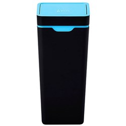 Method 60L Blue Glass Recycling Bin With Closed Touch Lid