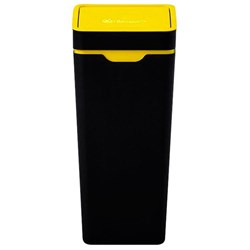 Method 60L Yellow Co-mingled Recycling Bin With Closed Touch Lid