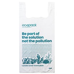 Ecopack Ocean Bound Plastic Recycled Bin Liners 18L, Carton of 5 Rolls of 100