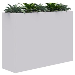 Fiord Planter Including Artificial Plants 1600x1200mm White/Plants