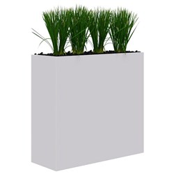 Fiord Planter Including Artificial Plants 1200x1200mm White/Grass