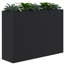 Fiord Planter Including Artificial Plants 1600x1200mm Black/Plants