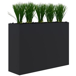 Fiord Planter Including Artificial Plants 1600x1200mm Black/Grass