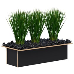 Set of Pots and Artificial Plants for Rapid/Mascot/Block Planters 900mm Grass