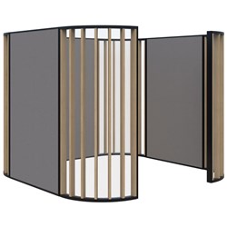 Connect 4 Person Meeting Space 2450x1890mm Classic Oak/Black/Light Grey