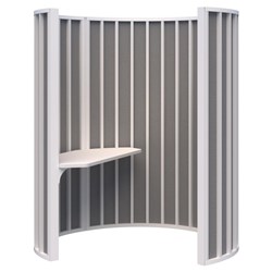 Connect 1 Person Focus Space 1620x1890mm Snow Velvet/White/Light Grey