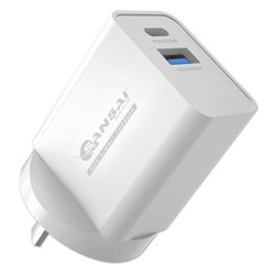 Sansai Dual Port USB TYPE C+A Wall Charger 20W
