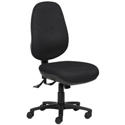 Charlie Extra High Back Task Chair 500 Seat 3 Lever Black Fabric