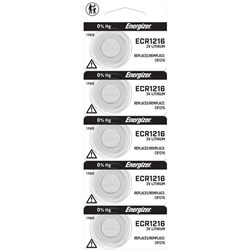 Energizer 1216 Lithium Coin Batteries, Pack of 5
