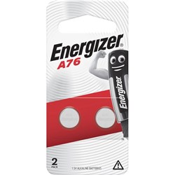 Energizer A76 Alkaline Button Batteries, Pack of 2