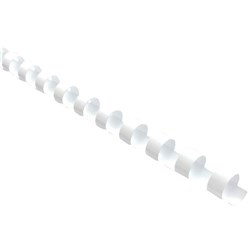 Okin 12mm Plastic Binding Coils White, Pack of 100