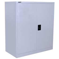 Steelco Lockable Stationery Storage Cabinet 914x1015mm Silver Grey