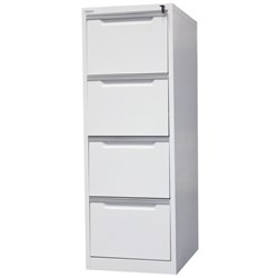 Steelco 4 Drawer Vertical Filing Cabinet 470x1320mm White