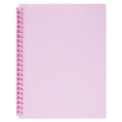 Marbig A4 Refillable Display Book 20 Pocket Pastel Pink 