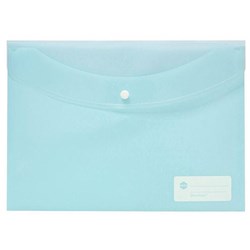 Marbig A4 Document Wallet Pastel Blue