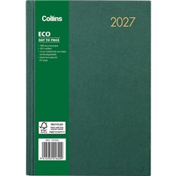 Collins A51 Eco Diary A5 1 Day Per Page 2027 Green