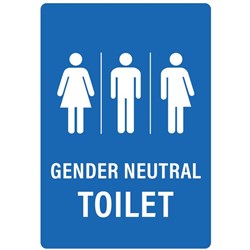 Gender Neutral Toilet Safety Sign 240x344mm