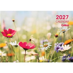 Collins Rosebank Wall Calendar A4 2027 Floral