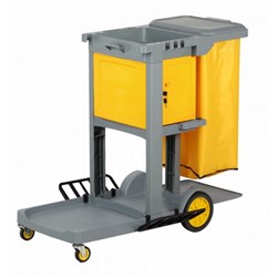 Filta Janitor Cleaning Cart with Lock Box Grey