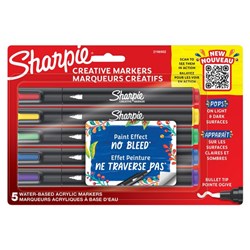 Sharpie Creative Water Based Acrylic Markers Bullet Tip Assorted Colours, Pack of 5