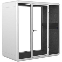 Koplus Kolo Duo Meeting Booth 2200x2250mm White/White/Dark Grey