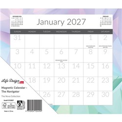 Sasco Life Designs Magnetic Calendar 2027 Nova Assorted Designs